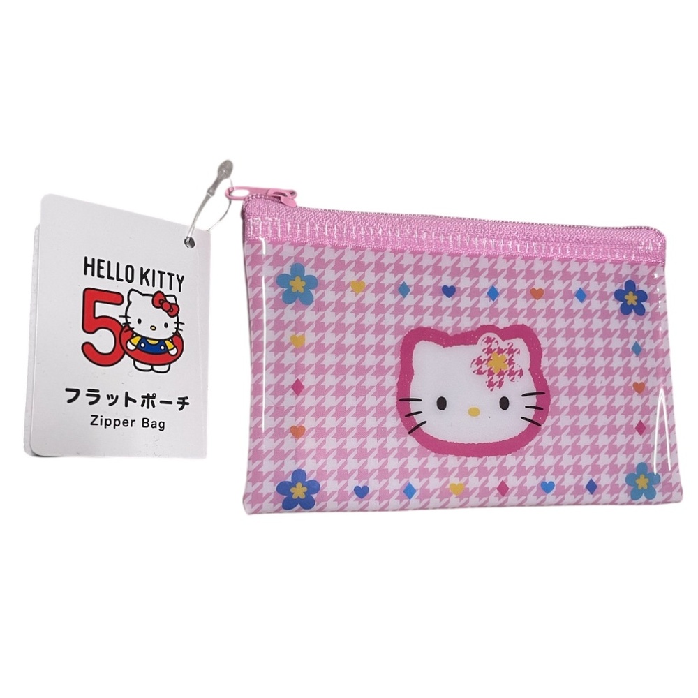 Sanrio Hello Kitty 50th Anniversary Mini Zip Pouch New with Tag  - New w…